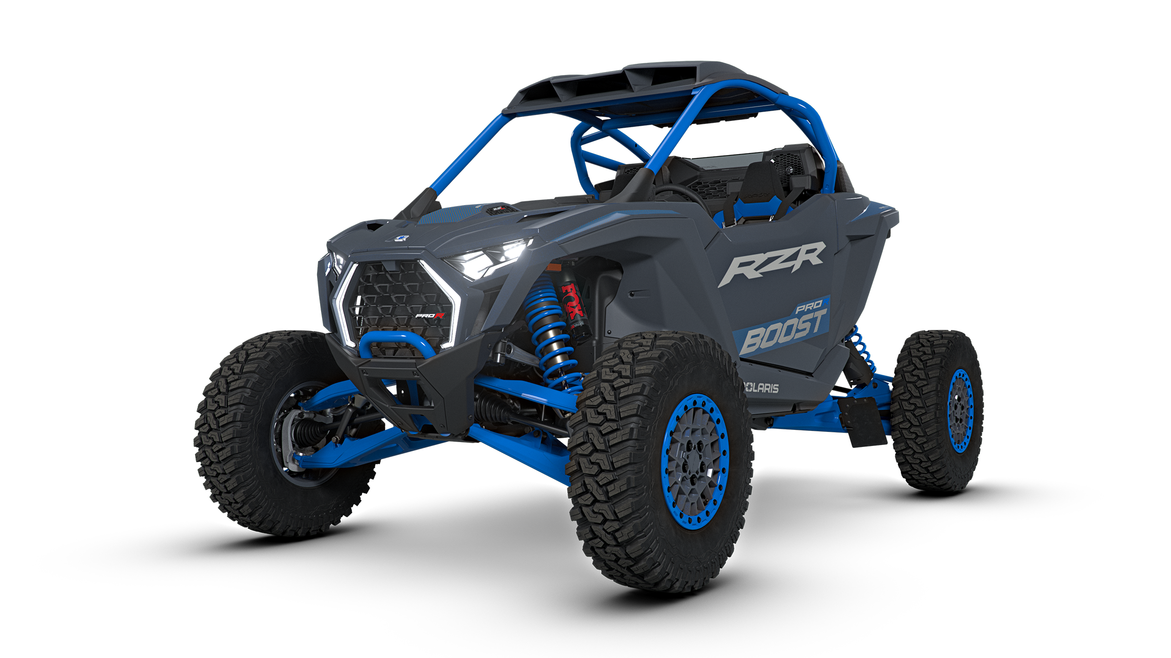 Polaris RZR Pro R Boost Ultimate Azure Stealth Gray